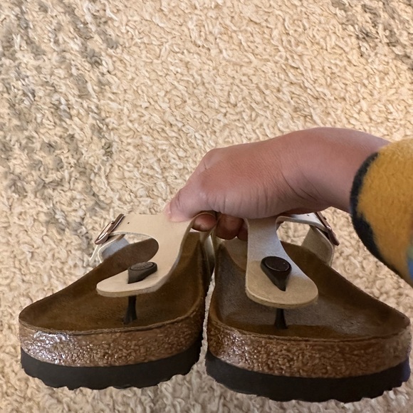 BIRKENSTOCK Gizeh Pearl White/antique lace Sandals Birko-Flor EU 38 - Picture 5 of 6